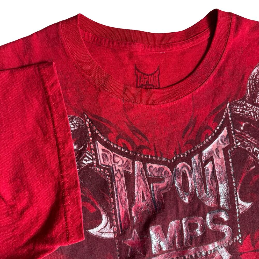 Vintage Y2K Tapout Red Graphic Tee – Men's XL / Women's XXL – MMA Streetwear